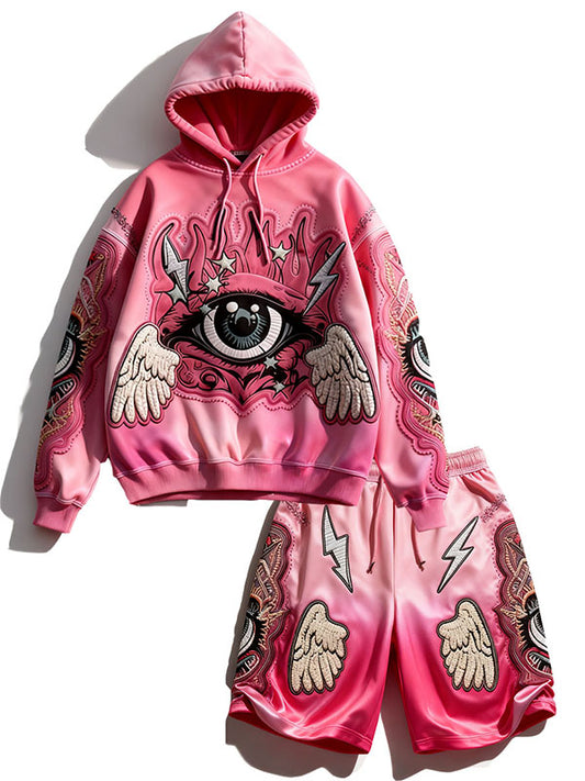 Flying Eye of Truth or Gods Eye Gradient Hooded Sweatshirt