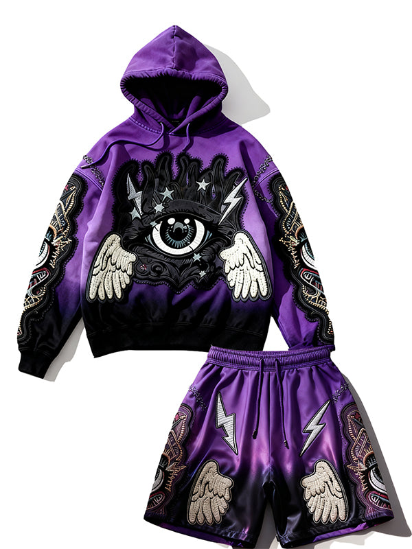 Flying Eye of Truth or Gods Eye Gradient Hooded Sweatshirt