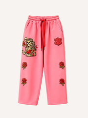 Fashionable Warm Skull Halloween Give You My Heart Printed Pants