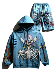 I am the Skeleton King hand-painted distressed sweatshirt