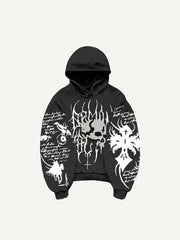 Artist painted Hell Skull Sweatshirt