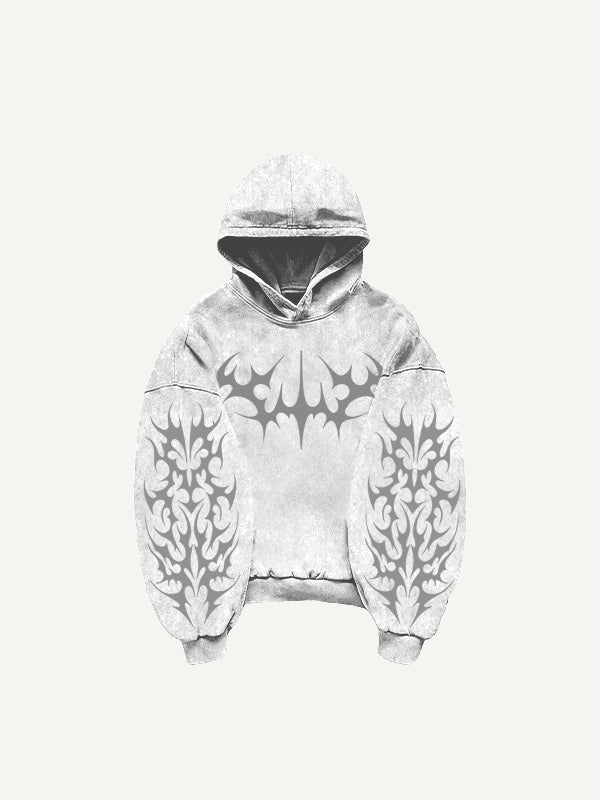 Designer classic distressed floral print sweatshirt