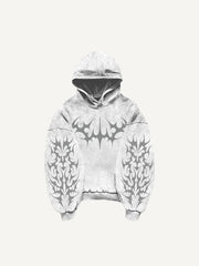 Designer classic distressed floral print sweatshirt