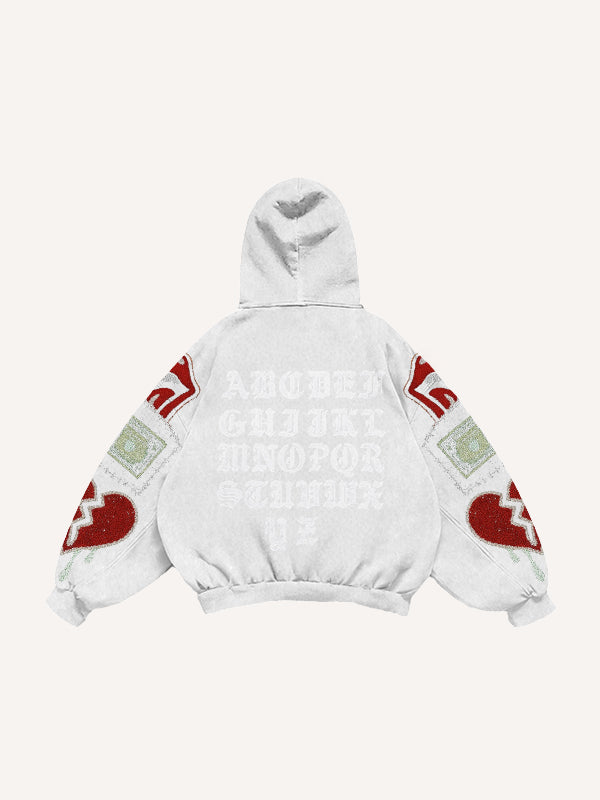 Sexy Monroe girl print distressed street style sweatshirt