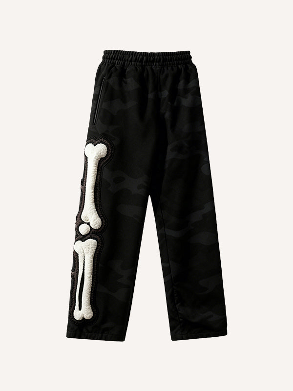 Two-tone skull cool goddess high-definition printed trousers