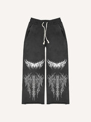 Retro dark style printed double-sided Pants