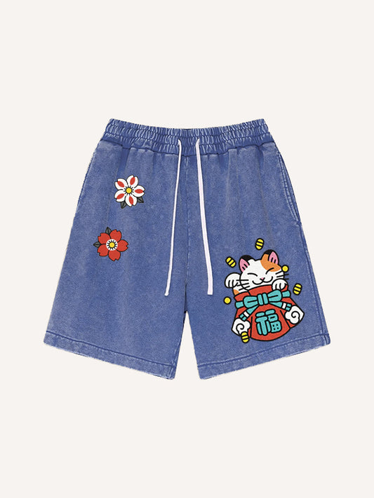 Pure cotton high-end gift for personal wear bringing good fortune and wealth shorts