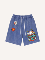 Pure cotton high-end gift for personal wear bringing good fortune and wealth shorts