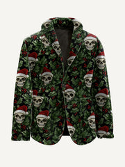 Christmas-themed artist-print blazers
