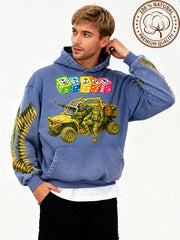 Attacking Soldiers Comfortable and Stylish Pure Cotton Washed Hoodie