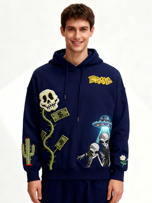 Are there aliens in the West Fashionable hooded sweatshirt