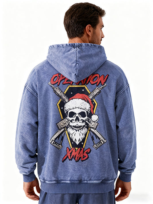 Have a different kind of Christmas with this washed Hoodie
