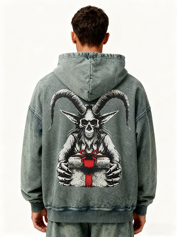 The person giving Christmas gifts isn't necessarily Santa Claus Pure cotton washed Hoodie