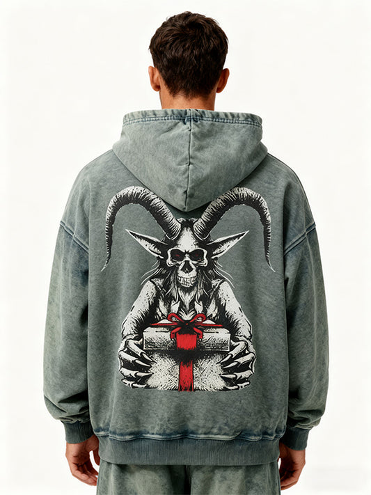 The person giving Christmas gifts isn't necessarily Santa Claus Pure cotton washed Hoodie