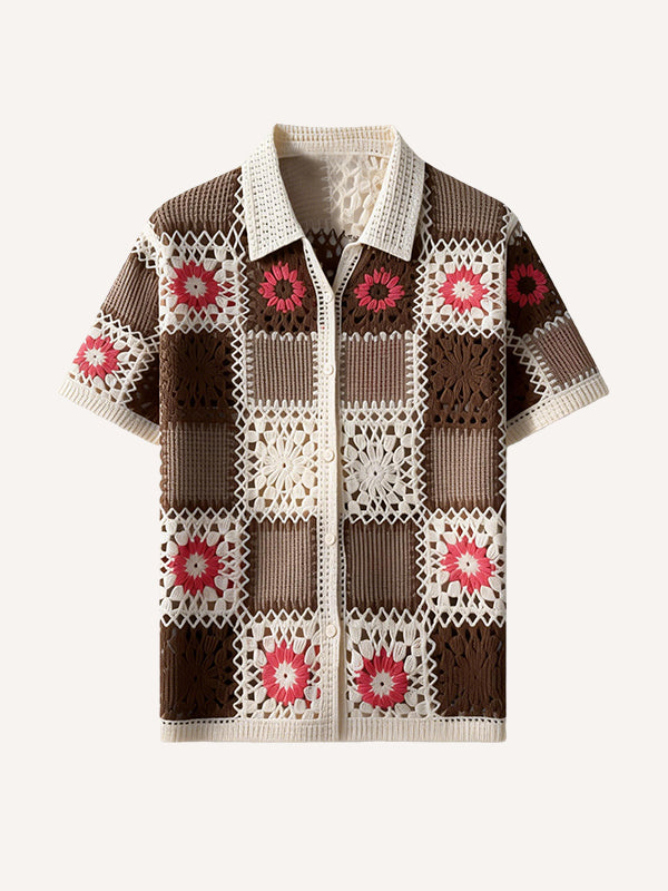 Luxury knitted jacquard T-shirt Spring 2026 new arrival