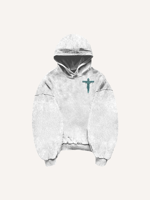 Angel or devil in our thoughts printed sweatshirt
