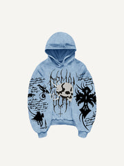 Artist painted Hell Skull Sweatshirt