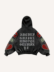 Sexy Monroe girl print distressed street style sweatshirt