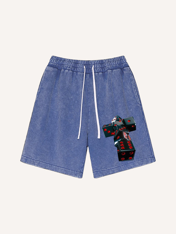 Faith is not a gamble but a testament to order Pure cotton printed shorts