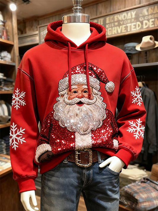 Sparkling Snowflake Mood Hooded Christmas Sweatshirt