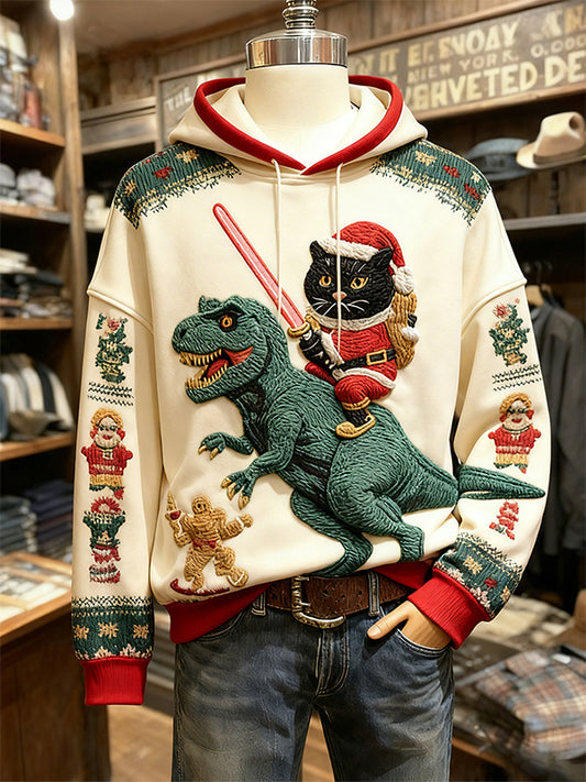 I will ride a dinosaur to see you on Christmas hoodie