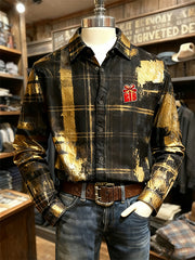 Christmas Gold Years Pattern Dads Gift Shirt