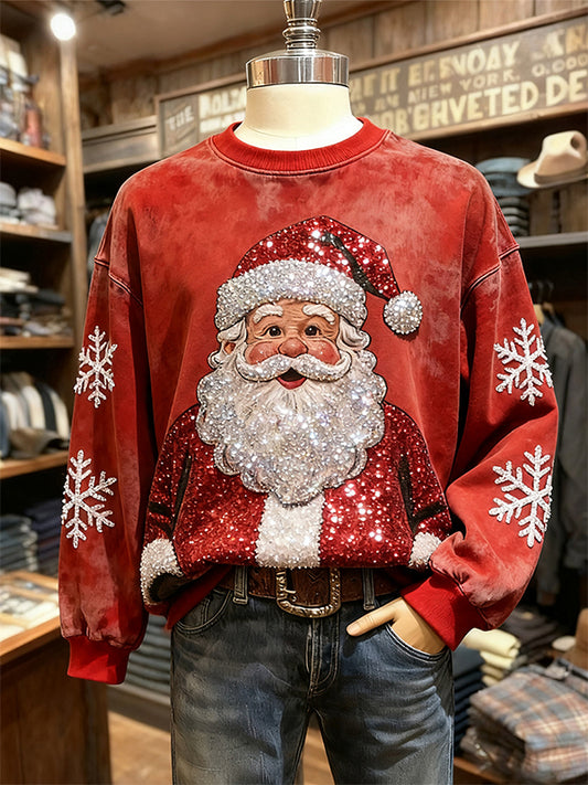 A majestic yet adorable Santa Claus crew neck sweatshirt