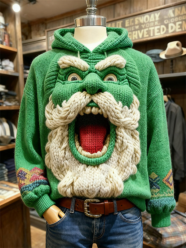 Happy Santa Claus 3D Print Funny Hoodie