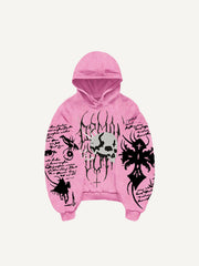 Artist painted Hell Skull Sweatshirt