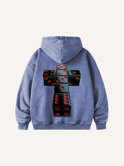 Faith is not a gamble but a testament to order Pure cotton printed sweatshirt