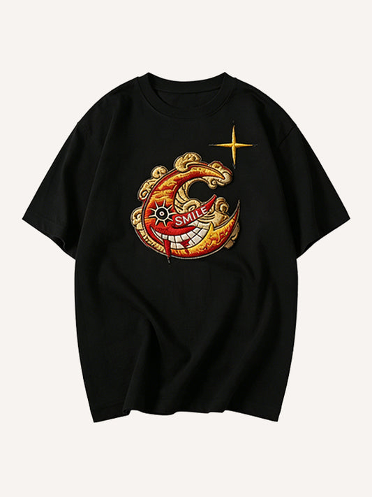 Evil Moon, Smile! Print Short Sleeve