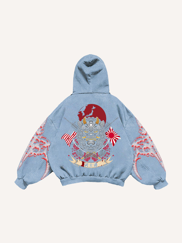 Double Flag Lion Hand-Painted Limited Edition Sweatshirt