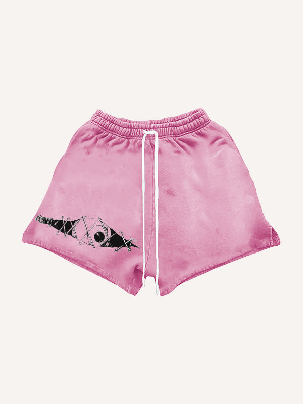 Horrible Human Skin Eye Totem Shorts