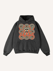 Eyes of a Hundred Turns and Thousand Turns Washed Trendy Hoodie