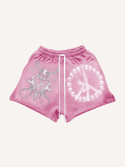 Skull AK hand-painted hip-hop shorts