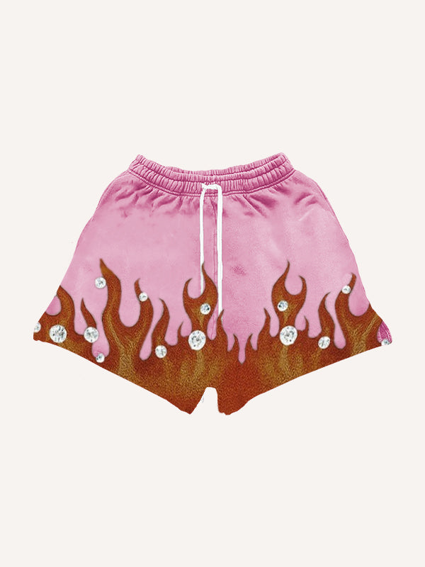 Holy Cross Flame Skull Rap Shorts