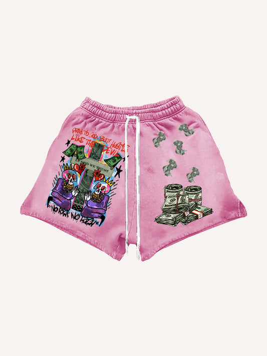 Rap hip hop only dollars parody graffiti shorts