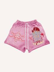 Double Flag Lion Hand-Painted Limited Edition Shorts