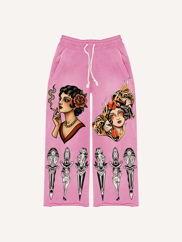 Leopard and beauty fire pants
