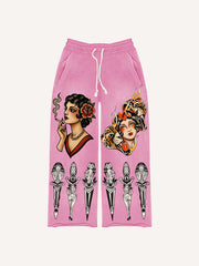 Leopard and beauty fire pants