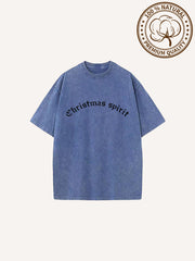 Have a different kind of Christmas with this washed short-sleeved shirts