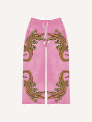Japanese style retro two-headed snake women's trousers