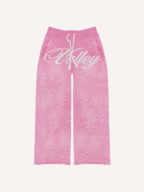 Retro distressed double hooded trendy trousers