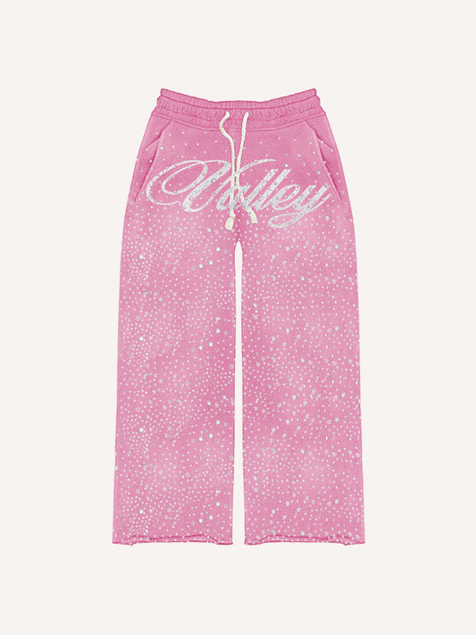 Retro distressed double hooded trendy trousers