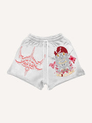 Double Flag Lion Hand-Painted Limited Edition Shorts