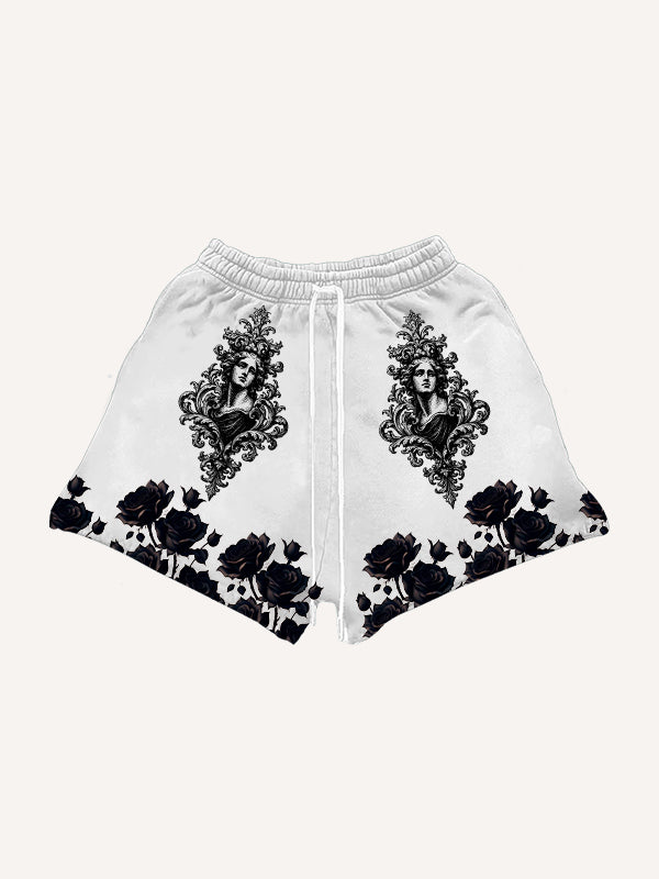 Eternal Bloom Trendy Print Shorts