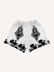 Eternal Bloom Trendy Print Shorts