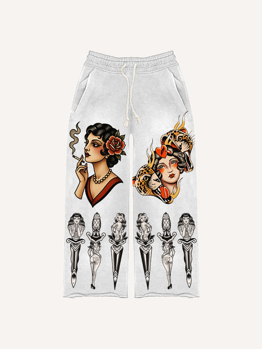 Leopard and beauty fire pants