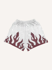Flaming rhinestone shorts