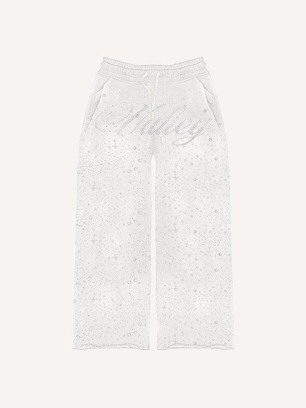 Retro distressed double hooded trendy trousers